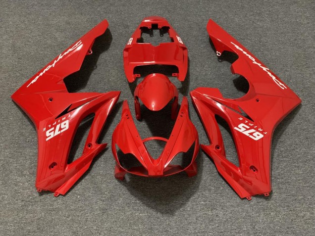 Rouge Brillant 2006-2008 Triumph Daytona 675 Carénage Moto