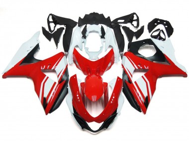 Rouge Brillant Avec Style Noir 2009-2016 Suzuki GSXR 1000 Carénage Moto