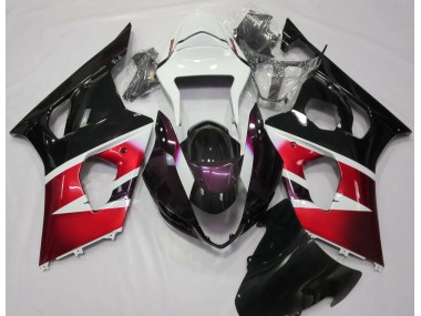 Rouge Brillant & Blanc 2003-2004 Suzuki GSXR 1000 Carénage Moto