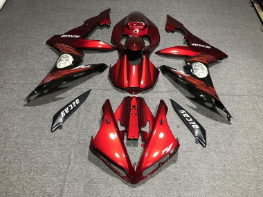 Rouge Brillant & Logos 2004-2006 Yamaha R1 Carénage Moto