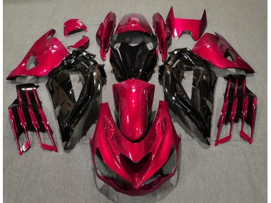 Rouge Brillant & Noir 2012-2021 Kawasaki ZX14R Carénage Moto