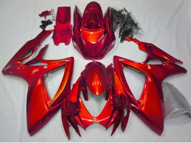 Rouge Brillant Uni 2006-2007 Suzuki GSXR 600-750 Carénage Moto