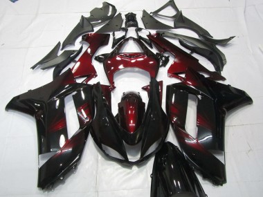 Rouge Foncé 2007-2008 Kawasaki ZX6R Carénage Moto