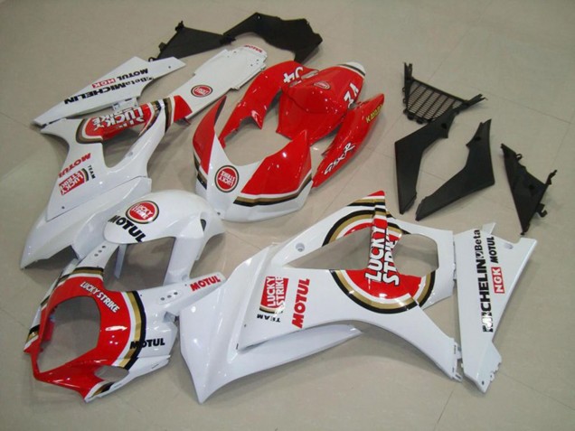 Rouge Lucky Strike 2007-2008 Suzuki GSXR 1000 Carénage Moto