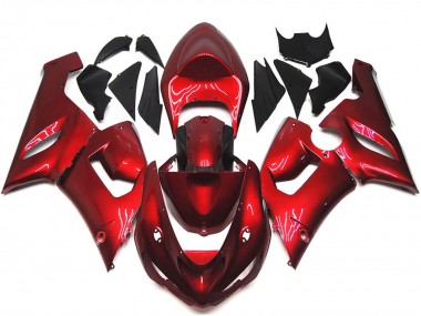 Rouge Marron 2005-2006 Kawasaki ZX6R Carénage Moto