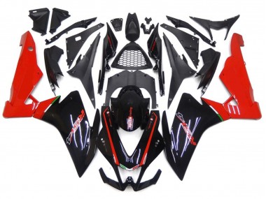 Rouge & Noir 2010-2015 Aprilia RSV4 1000 Carénage Moto