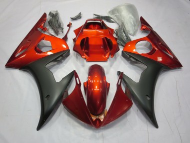 Rouge / Orange Mat 2003-2004 Yamaha R6 Carénage Moto