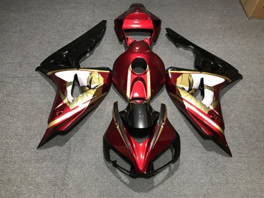 Rouge Profond & Or 2006-2007 Honda CBR1000RR Carénage Moto