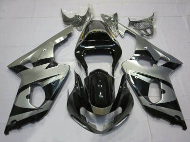 Style Argent & Noir OEM 2000-2002 Suzuki GSXR 1000 Carénage Moto