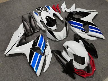 Style Blanc Bleu & Rouge 2009-2016 Suzuki GSXR 1000 Carénage Moto