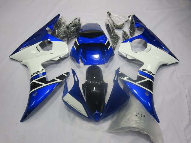 Style Bleu Blanc OEM 2003-2004 Yamaha R6 Carénage Moto