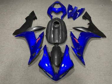 Style Bleu Brillant & Fibre De Carbone 2004-2006 Yamaha R1 Carénage Moto