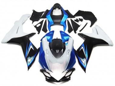 Style Bleu Clair & Blanc Brillant Avec Noir 2011-2024 Suzuki GSXR 600-750 Carénage Moto