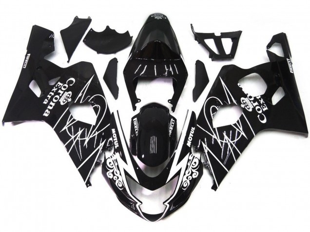 Style Noir Brillant Corona 2004-2005 Suzuki GSXR 600-750 Carénage Moto