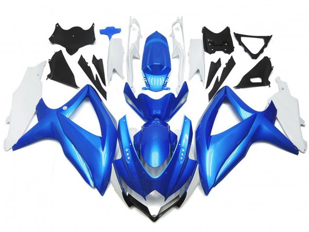 Style Personnalisé Bleu Clair & Blanc 2008-2010 Suzuki GSXR 600-750 Carénage Moto