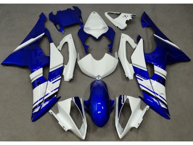 Style Personnalisé OEM Bleu & Blanc 2008-2016 Yamaha R6 Carénage Moto