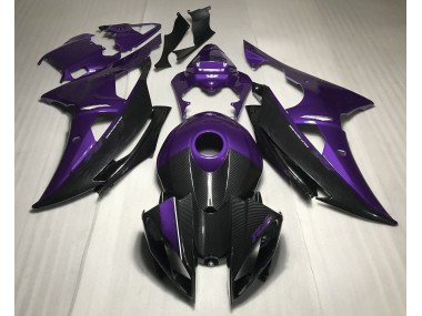 Style Violet Avec Fibre De Carbone 2008-2016 Yamaha R6 Carénage Moto