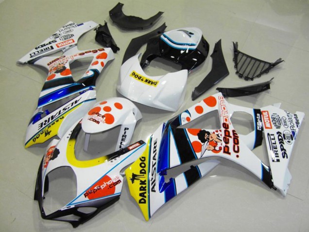 Taches 2007-2008 Suzuki GSXR 1000 Carénage Moto