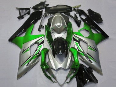 Vert Argent & Noir 2005-2006 Suzuki GSXR 1000 Carénage Moto