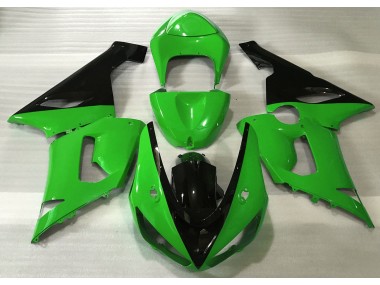 Vert Brillant & Noir 2005-2006 Kawasaki ZX6R Carénage Moto