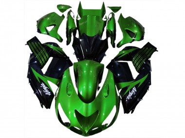 Vert Brillant & Noir 2006-2011 Kawasaki ZX14R Carénage Moto