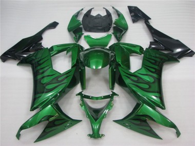 Vert Flamme 2008-2010 Kawasaki ZX10R Carénage Moto