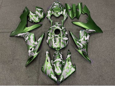 Vert Foncé Camouflage 2004-2006 Yamaha R1 Carénage Moto