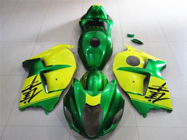 Vert & Jaune 1997-2007 Suzuki GSXR 1300 Carénage Moto