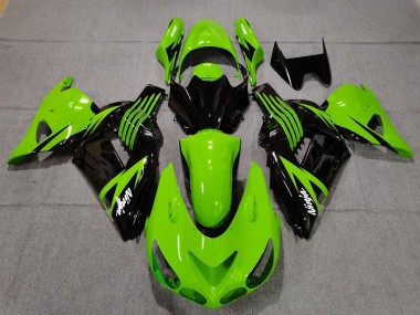 Vert Lime & Noir 2006-2011 Kawasaki ZX14R Carénage Moto