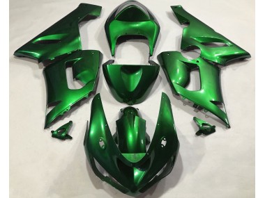 Vert Métallisé 2005-2006 Kawasaki ZX6R Carénage Moto