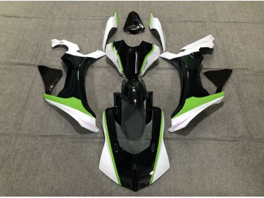 Vert Noir & Blanc 2015-2019 Yamaha R1 Carénage Moto