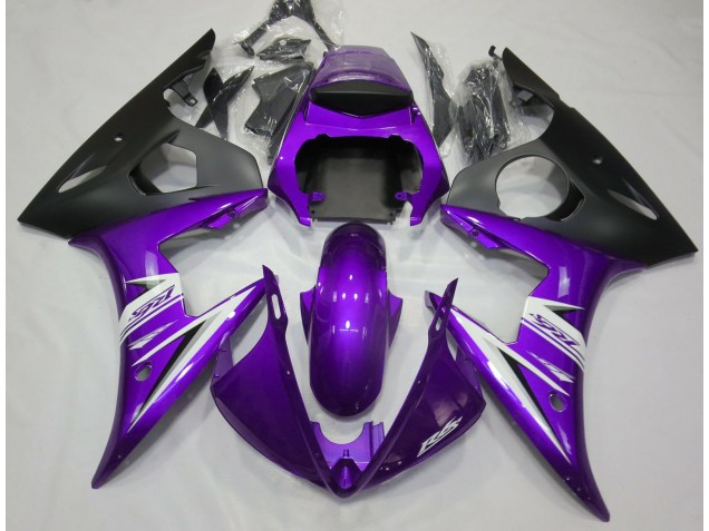 Violet & Blanc 2003-2004 Yamaha R6 Carénage Moto