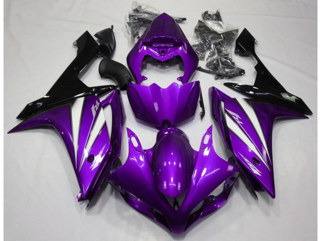 Violet Blanc & Noir 2007-2008 Yamaha R1 Carénage Moto