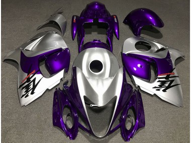 Violet Brillant & Argent 2008-2020 Suzuki GSXR 1300 Carénage Moto