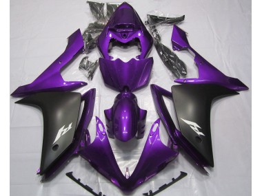 Violet Brillant & Noir 2007-2008 Yamaha R1 Carénage Moto