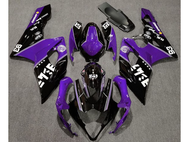 Violet Brillant & Noir Personnalisé 2005-2006 Suzuki GSXR 1000 Carénage Moto