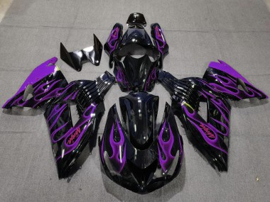 Violet Flamme 2006-2011 Kawasaki ZX14R Carénage Moto