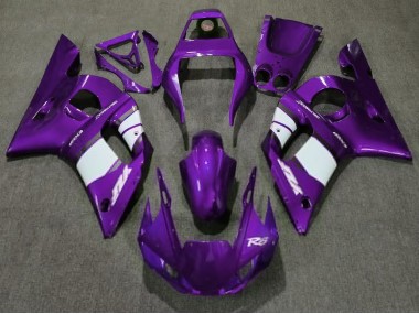 Violet Profond & Blanc 1998-2002 Yamaha R6 Carénage Moto