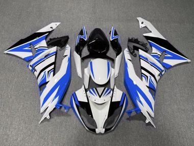 Zag Bleu Blanc & Noir 2009-2012 Kawasaki ZX6R Carénage Moto